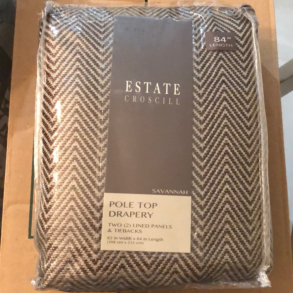 Croscill Estate Pole Top Drapery - Brown